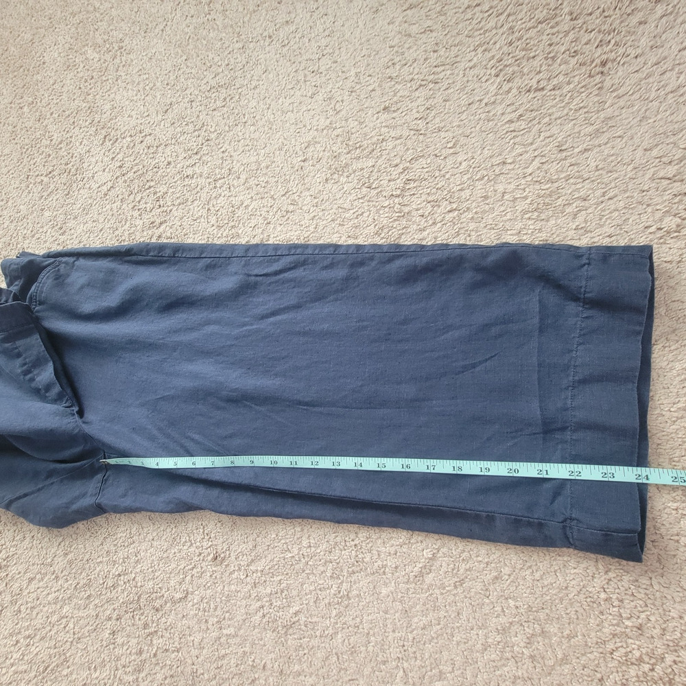 J. Jill Love Linen XL Wide Leg Side Zip Ankle Pants Navy - Picture 6 of 14